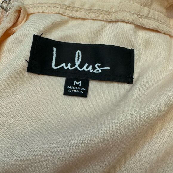 Lulus Air of Romance Peach Maxi Dress Bridesmaid Dress Size Medium - Picture 3 of 5